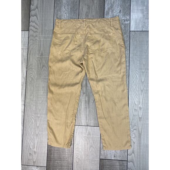 Bella Dahl Khaki Beige Career Travel Pants Women's Size 31, crop lounge Resort - Picture 3 of 5